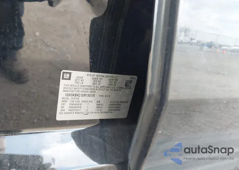 2016 Chevrolet Tahoe Lt из США, поврежденный, VIN 1GNSKBKC1GR136978